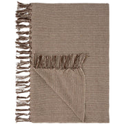 Plaid "Streifen" - 130x160 cm (Creme/Mocca)