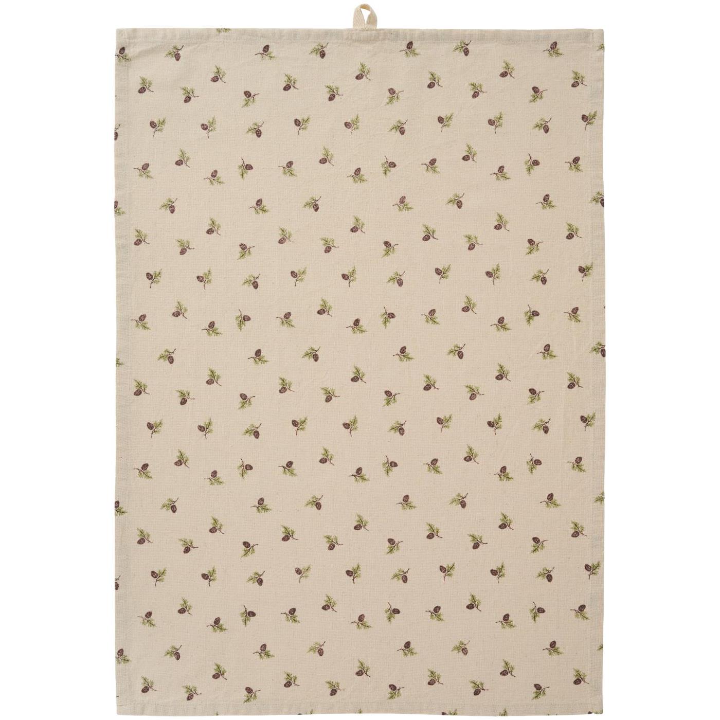 Geschirrtuch "Ester - Zapfen auf Zweigen" - 70x50 cm (Natur)