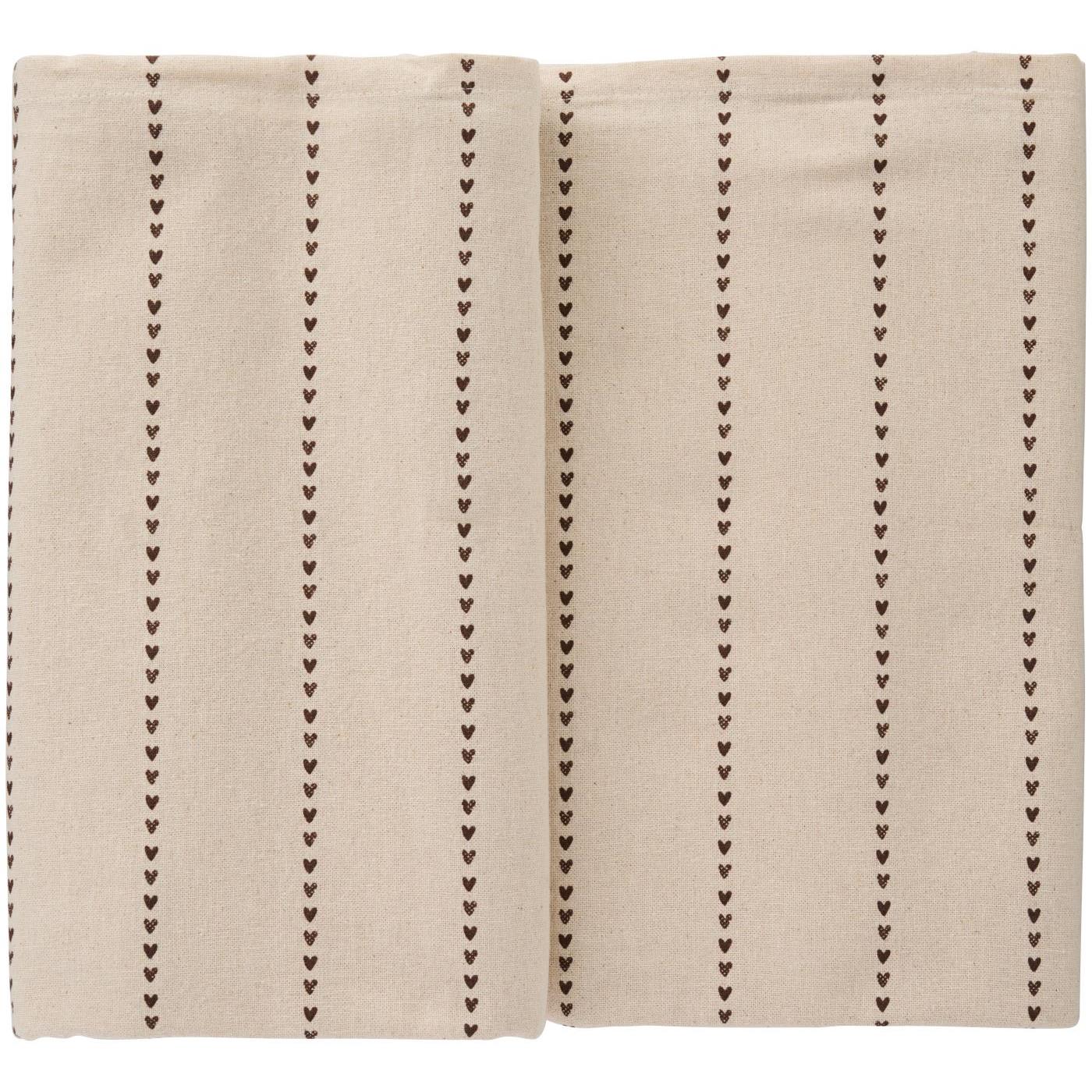 Tischdecke "Valentina - Herzen" (Natur/Braun)