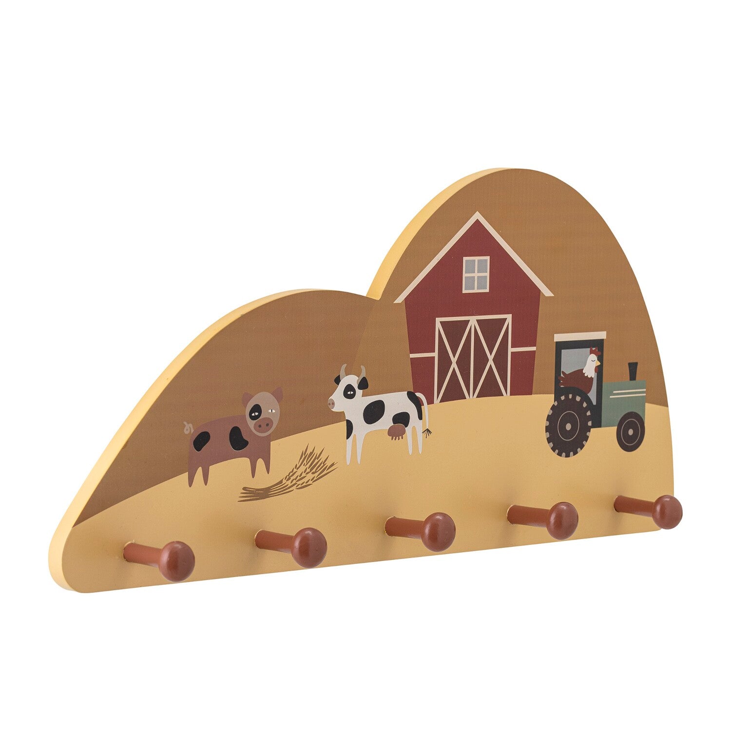 Kinder-Wandgarderobe "Billy - Bauernhof" - 42x6x21 cm (Bunt)