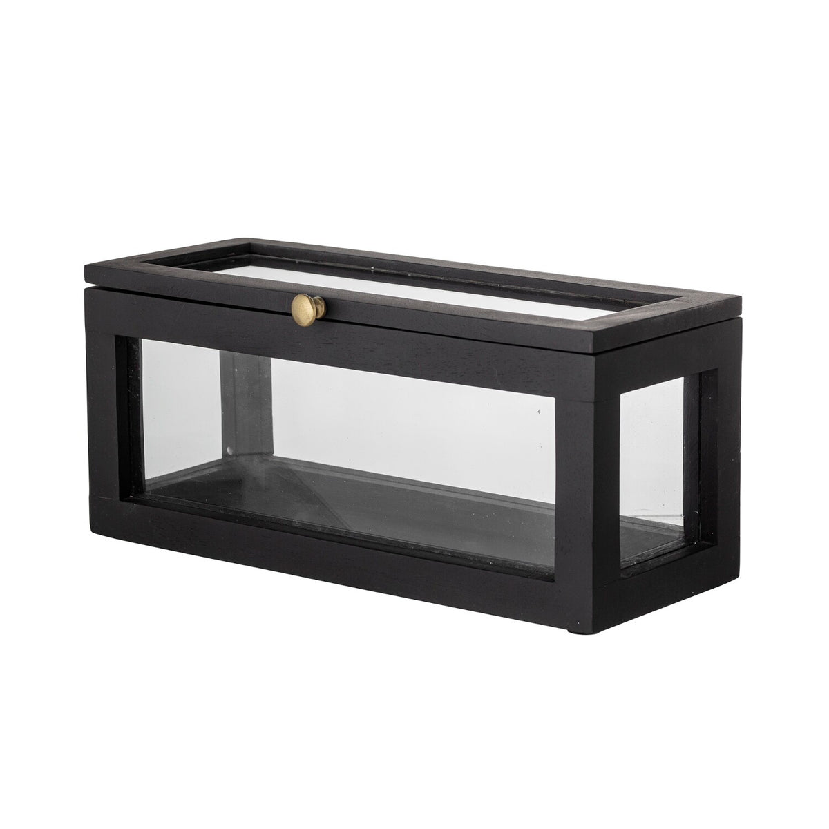 Deko-Box "Gore" mit Deckel - 38x15x15 cm (Schwarz)