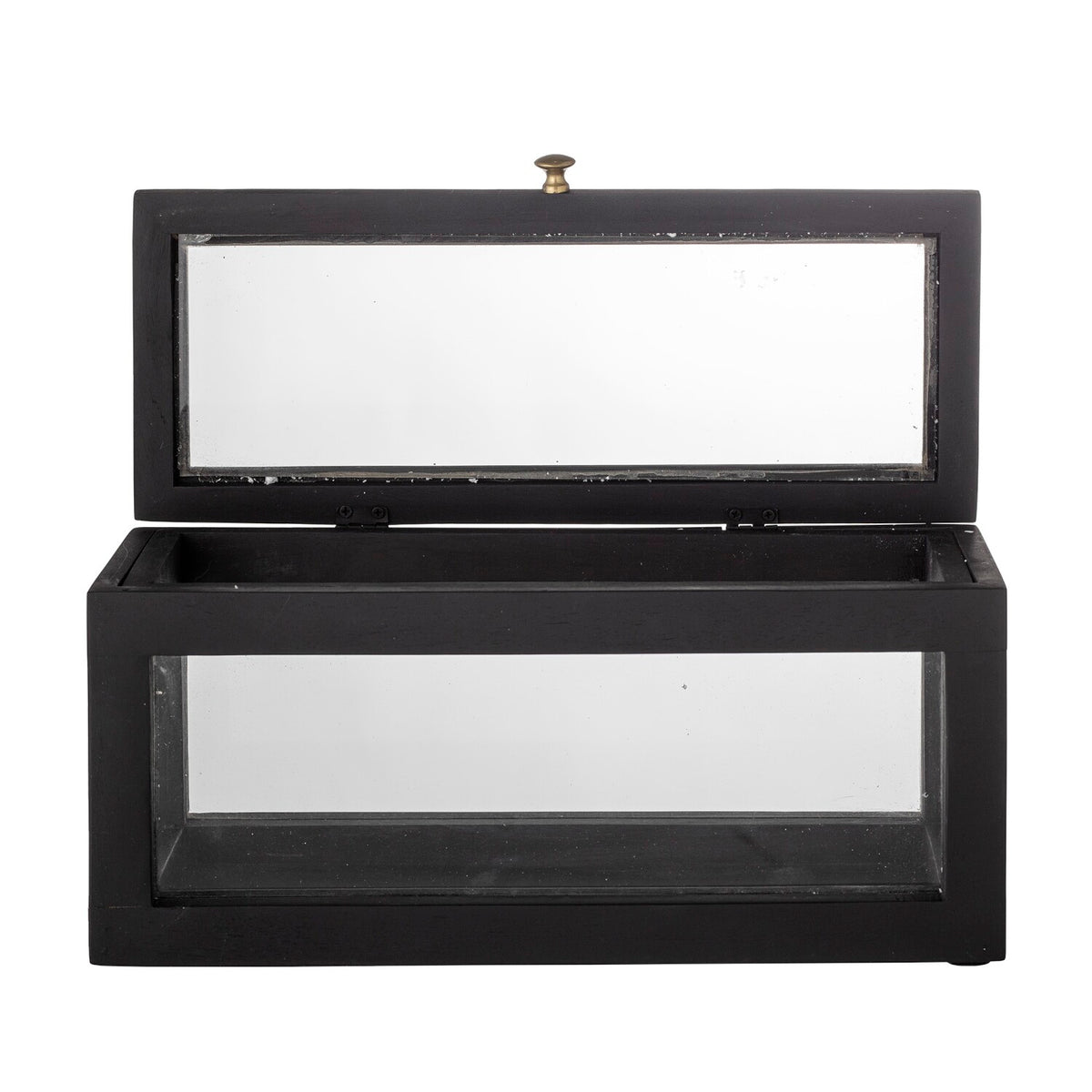 Deko-Box "Gore" mit Deckel - 38x15x15 cm (Schwarz)