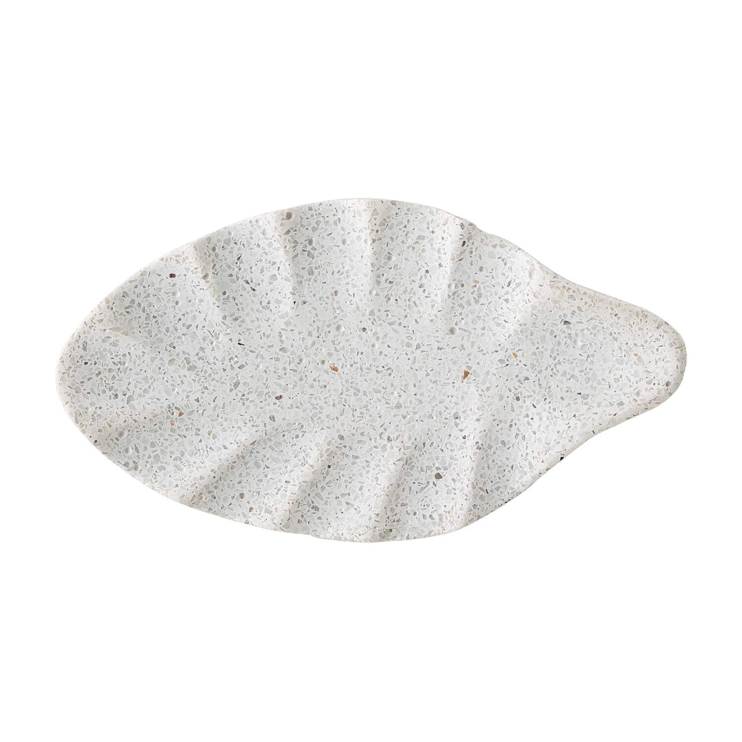 Deko-Tablett Feiya, naturfarbenes Schalen-Design, gesprenkelte Oberfläche