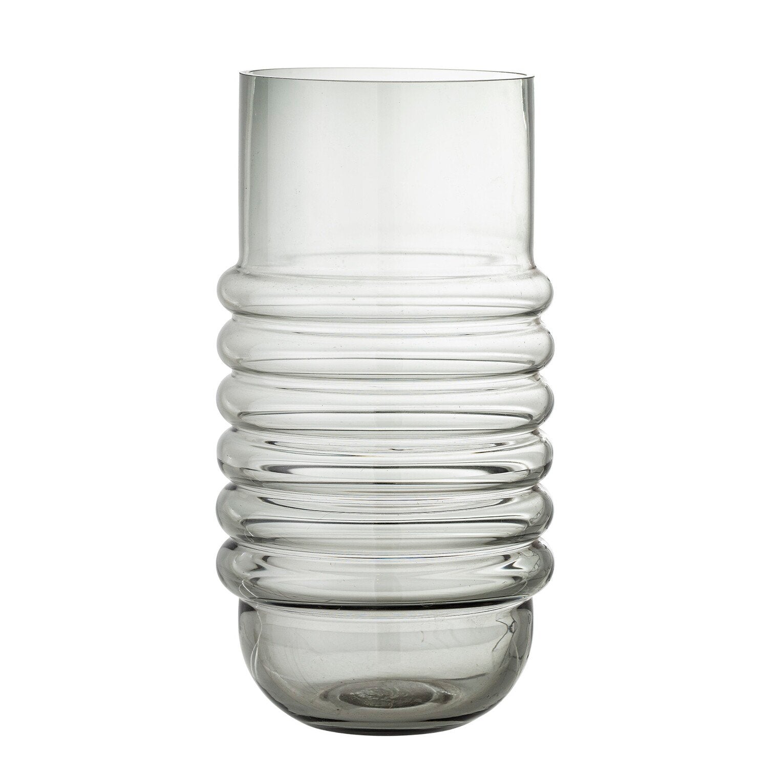 Glas-Vase "Belma" - 16x30 cm (Grau)