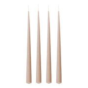 Stabkerzen "Velvet" im 4er-Set - 2,2x30 cm (Grau)