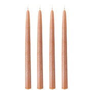 Stabkerzen "Shimmer" im 4er-Set - 2,2x30 cm (Braun)