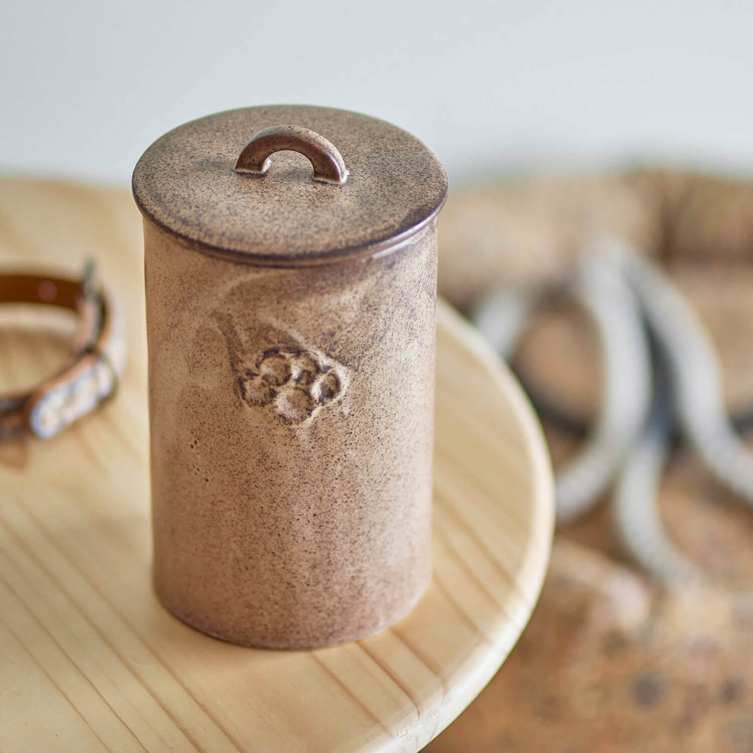 Gefäß mit Deckel "Buddy Pet" - 12,5x22 cm (Braun)