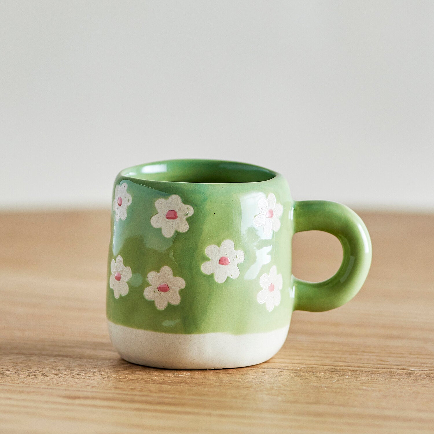 Tasse "Millie Blumen" - 6x7 cm (Grün)