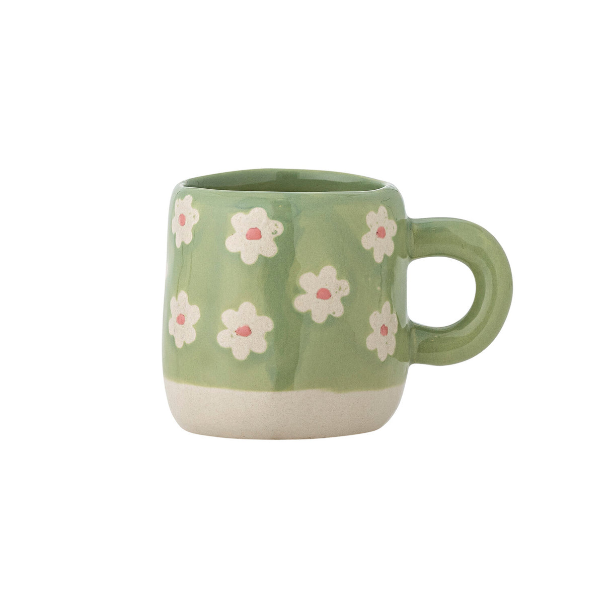 Tasse "Millie Blumen" - 6x7 cm (Grün)