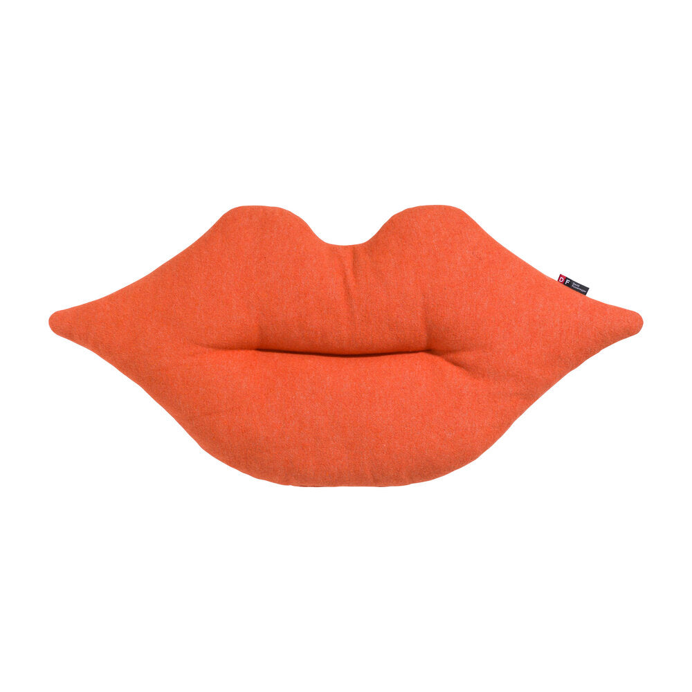 Gefülltes Kissen "SILVRETTA - Lips" - 80x35 cm (Dunkelorange)