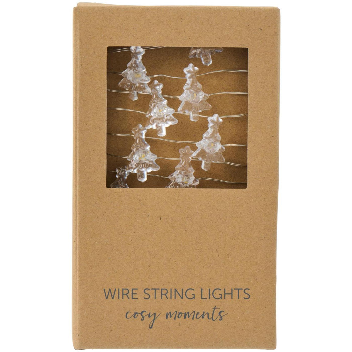 Lichterkette mit 20 Weihnachtsbäumen - 185x1,6x2,8 cm (Transparent)