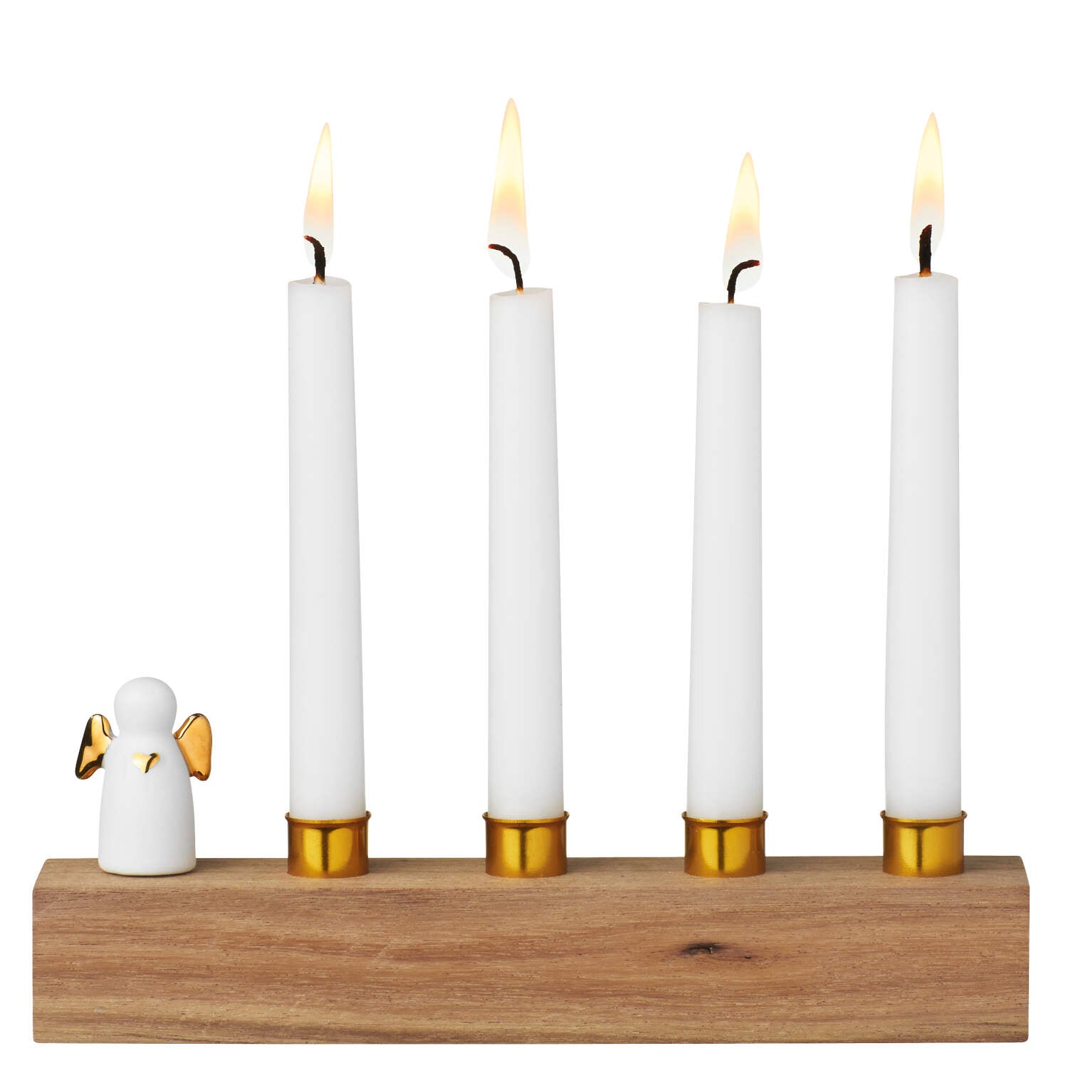 Adventsengel "Winterzeit" - 17x3x7 cm (Gold)