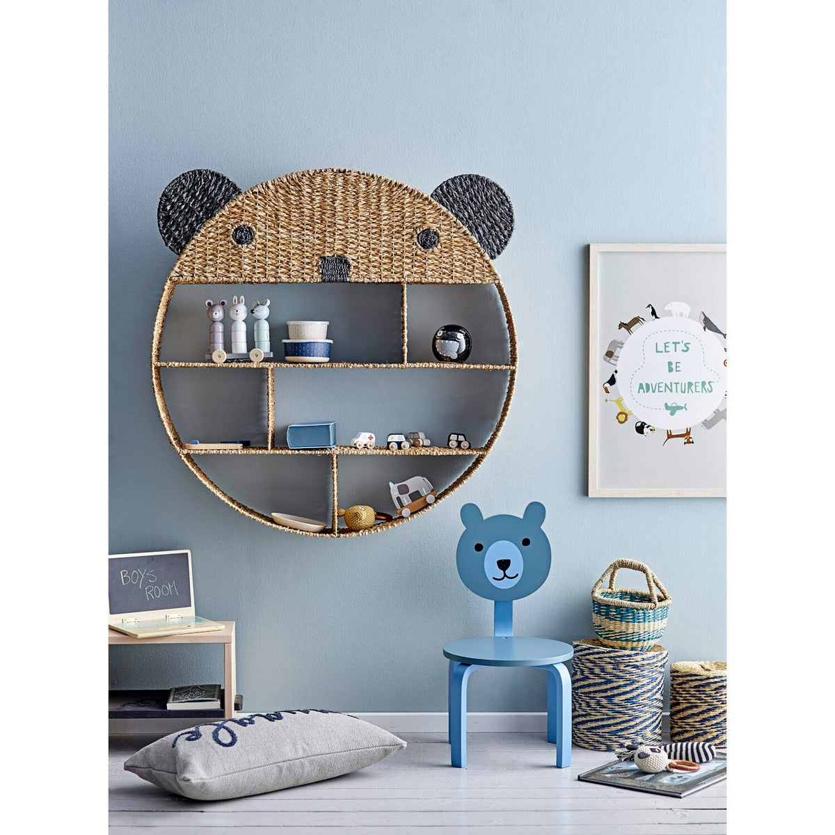Korb "ZickZack" im 2er-Set (Blau)