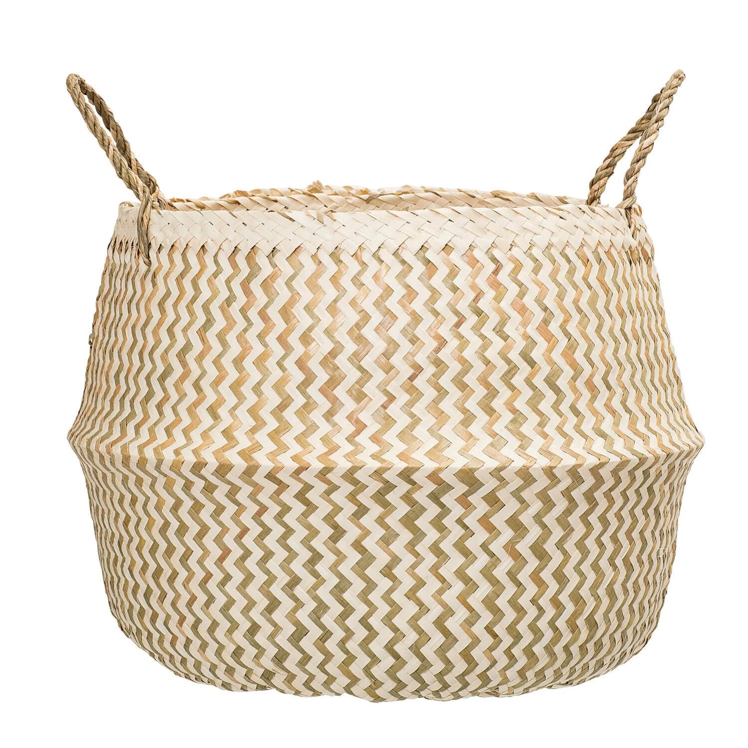Aufbewahrungskorb "Varny" - 42x34 cm (Braun/Weiß)