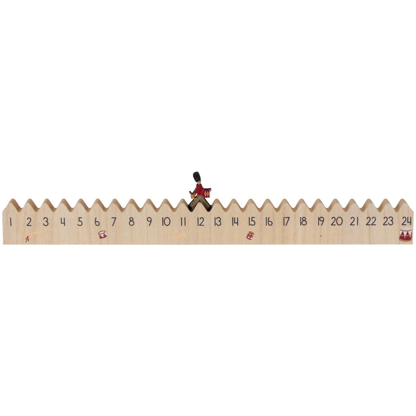 Weihnachtskalender "Gehender Gardist" - 50x2,5x5 cm (Natur)