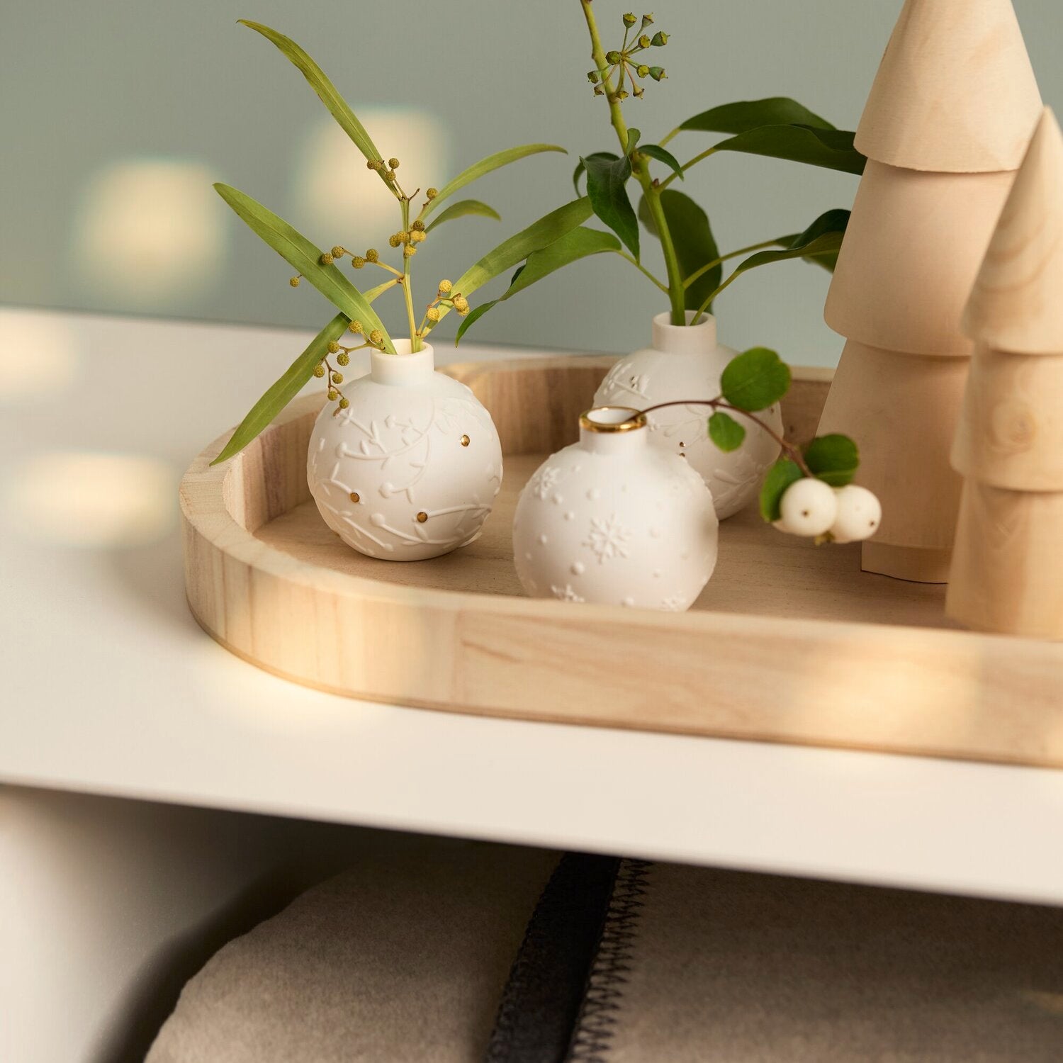 Vase "Winterkugel" im 3er-Set - 5,5x5,9 cm