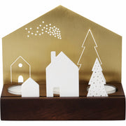 Lichtszene "Dorf - Goldlicht" -  16x7,5x13,9 cm