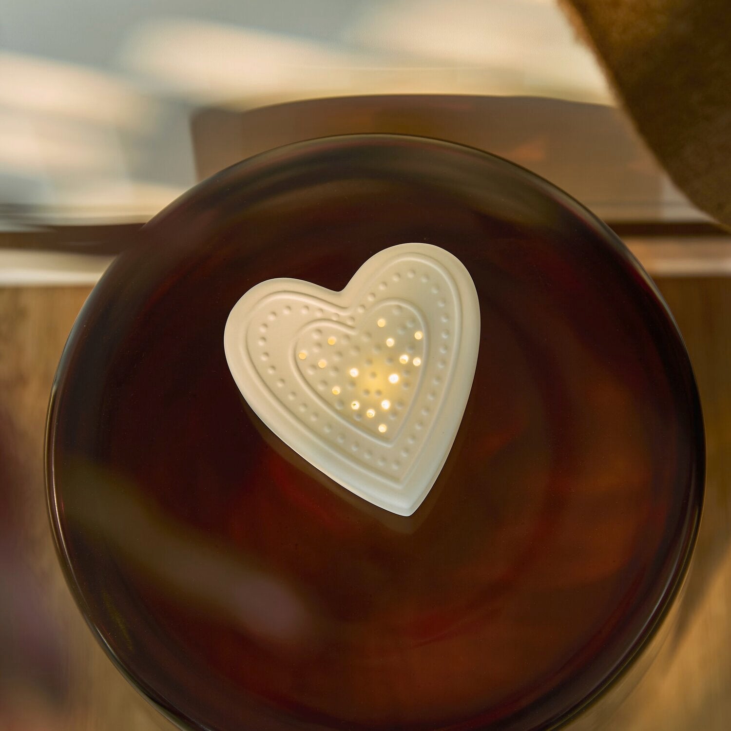 LED Lebkuchen "Licht - Herz" - 9,4x9,3x3,3 cm
