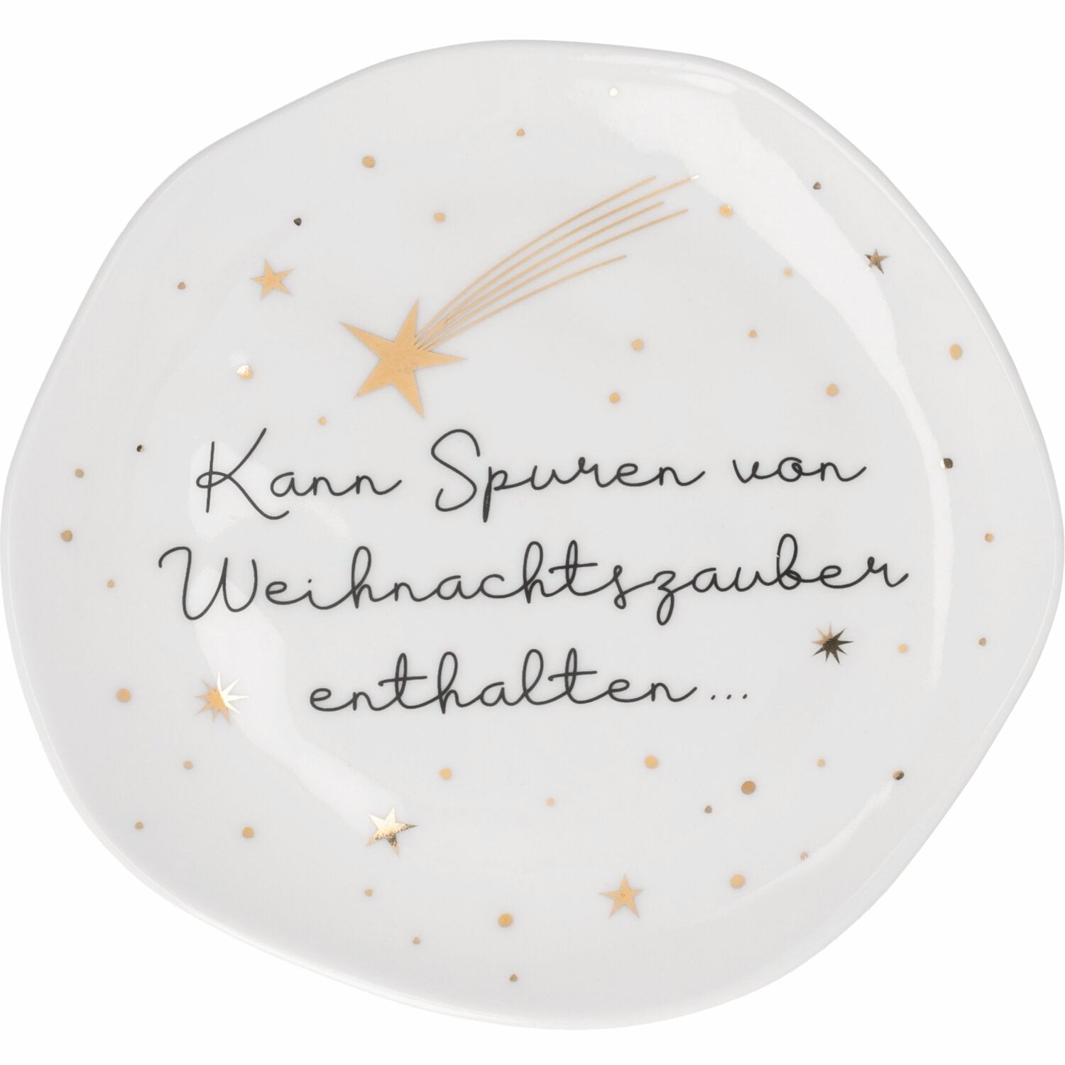 Kleiner Teller "Kann spuren von Weihnachtszauber…" - 14 cm
