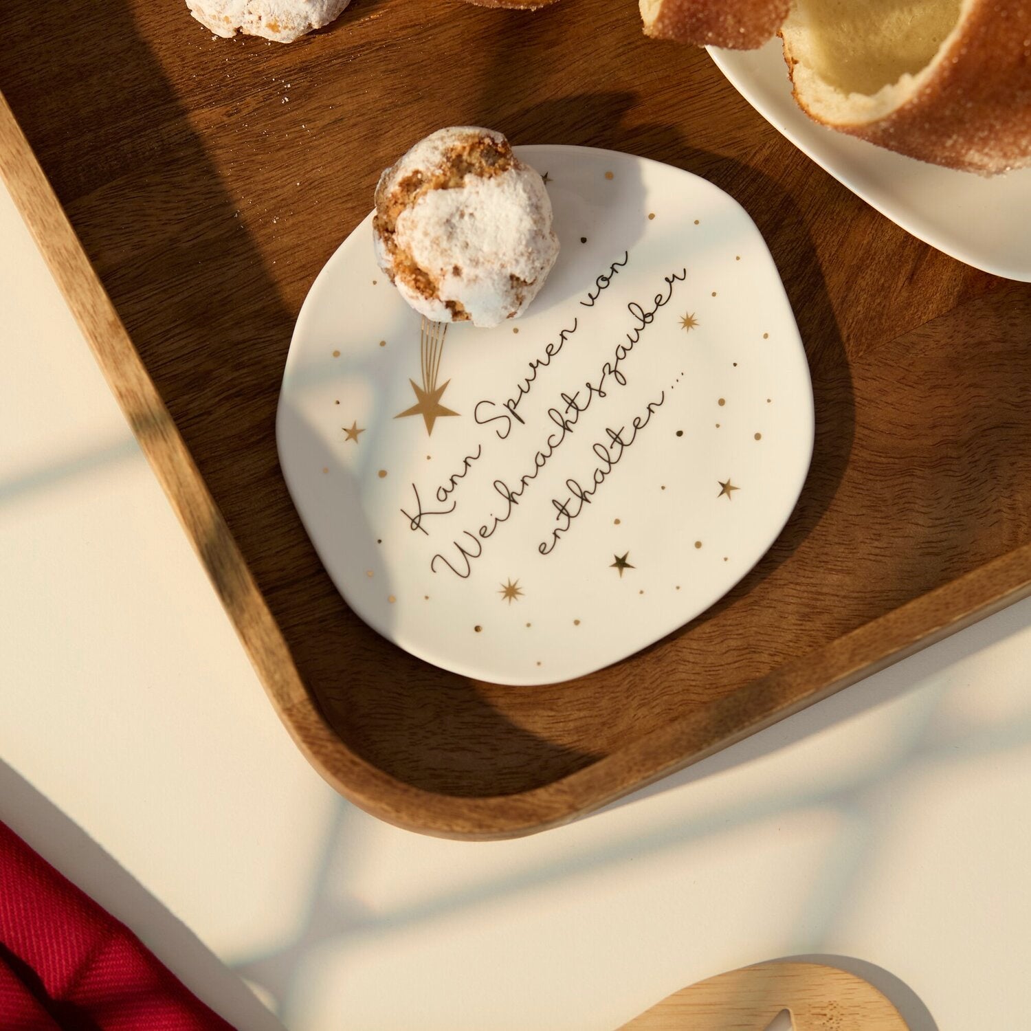 Kleiner Teller "Kann spuren von Weihnachtszauber…" - 14 cm