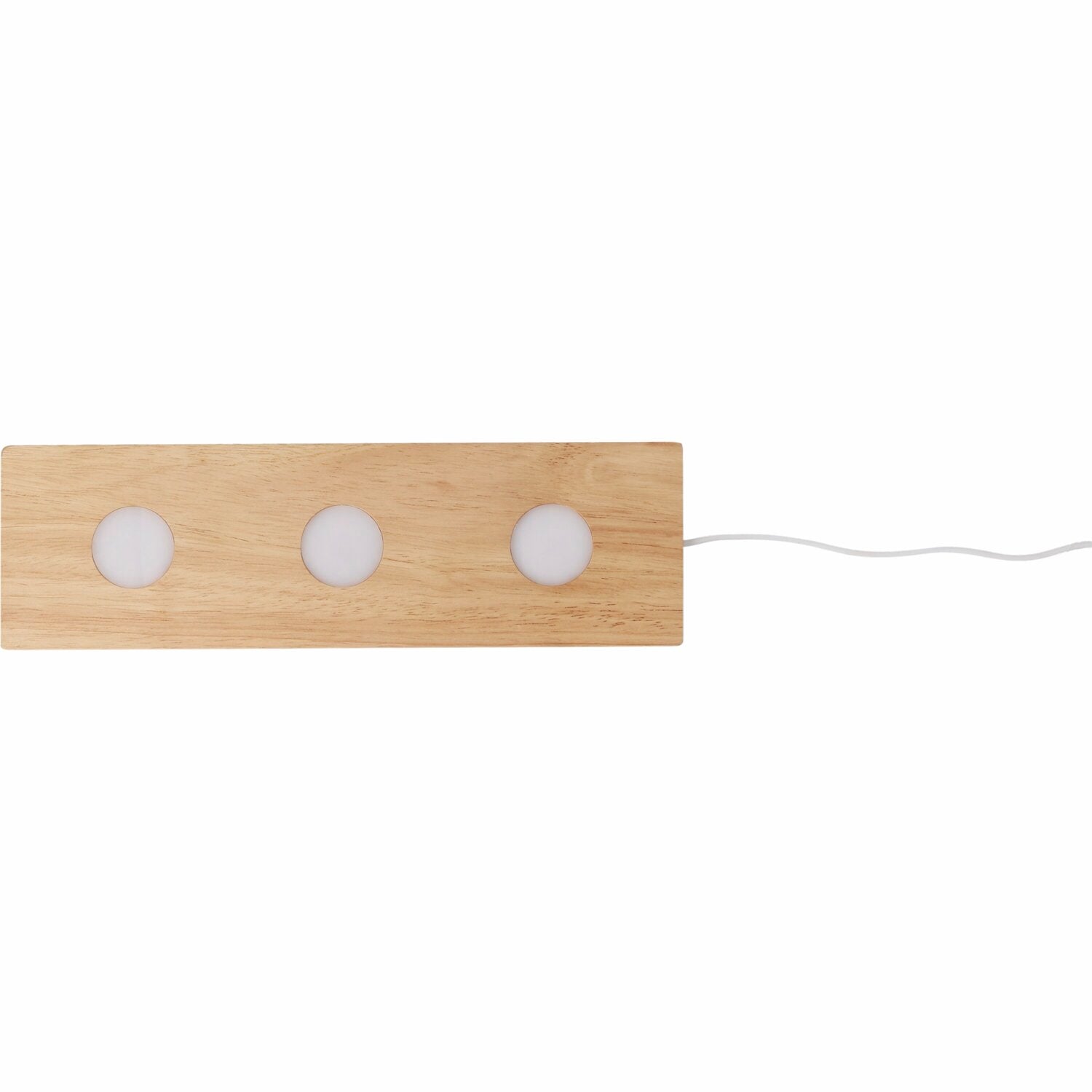 LED Holzsockel mit USB im 3er-Set - 30x9x2 cm