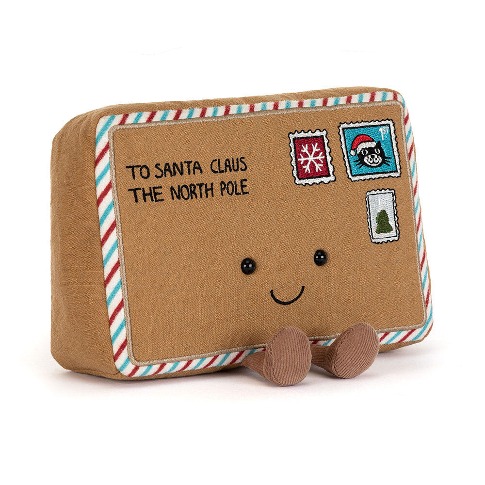 Kuscheltier Brief "Amuseables - Letter To Santa" - 18 cm (Braun) Jellycat