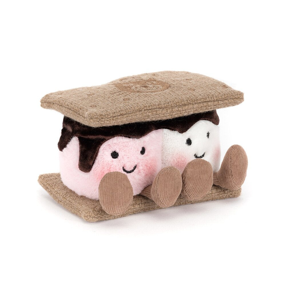 Kuscheltier Snack "Amuseables - S'mores" - 7x12x7 cm (Braun/Weiß)