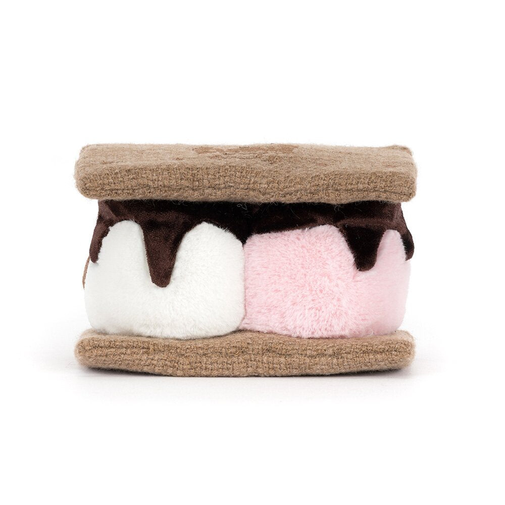 Kuscheltier Snack "Amuseables - S'mores" - 7x12x7 cm (Braun/Weiß)