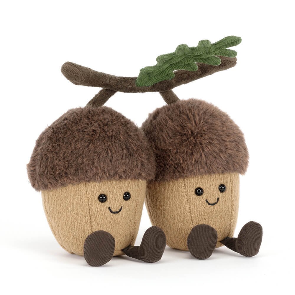 Kuscheltier Eicheln "Amuseables - Ort & Tum" - 18x18x6 cm (Braun)