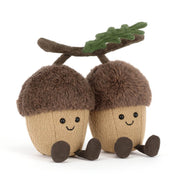 Kuscheltier Eicheln "Amuseables - Ort & Tum" - 18x18x6 cm (Braun)