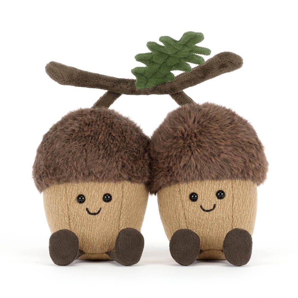 Kuscheltier Eicheln "Amuseables - Ort & Tum" - 18x18x6 cm (Braun)
