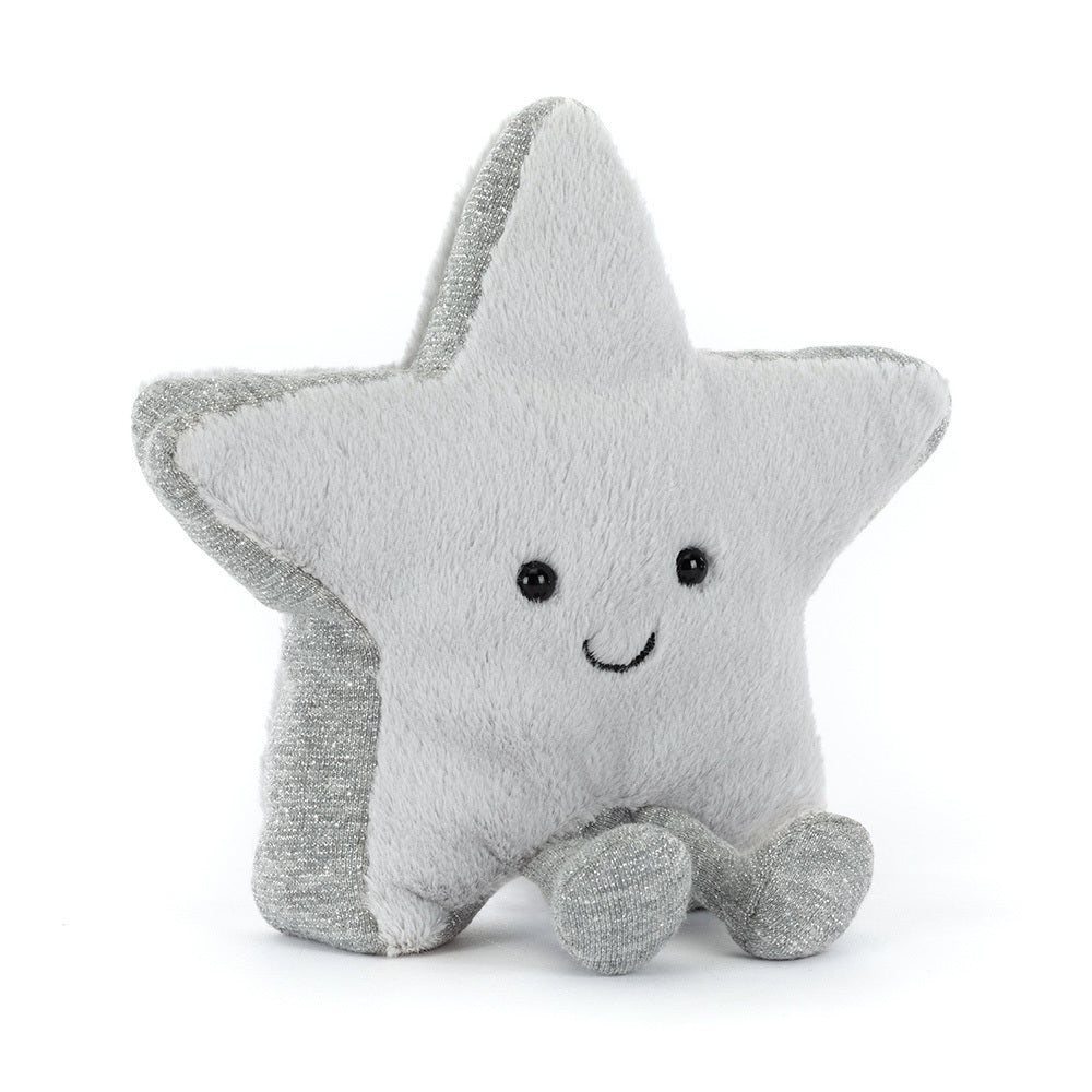 Kuscheltier Stern "Amuseables - Silver Star" - 17 cm (Silber) Jellycat