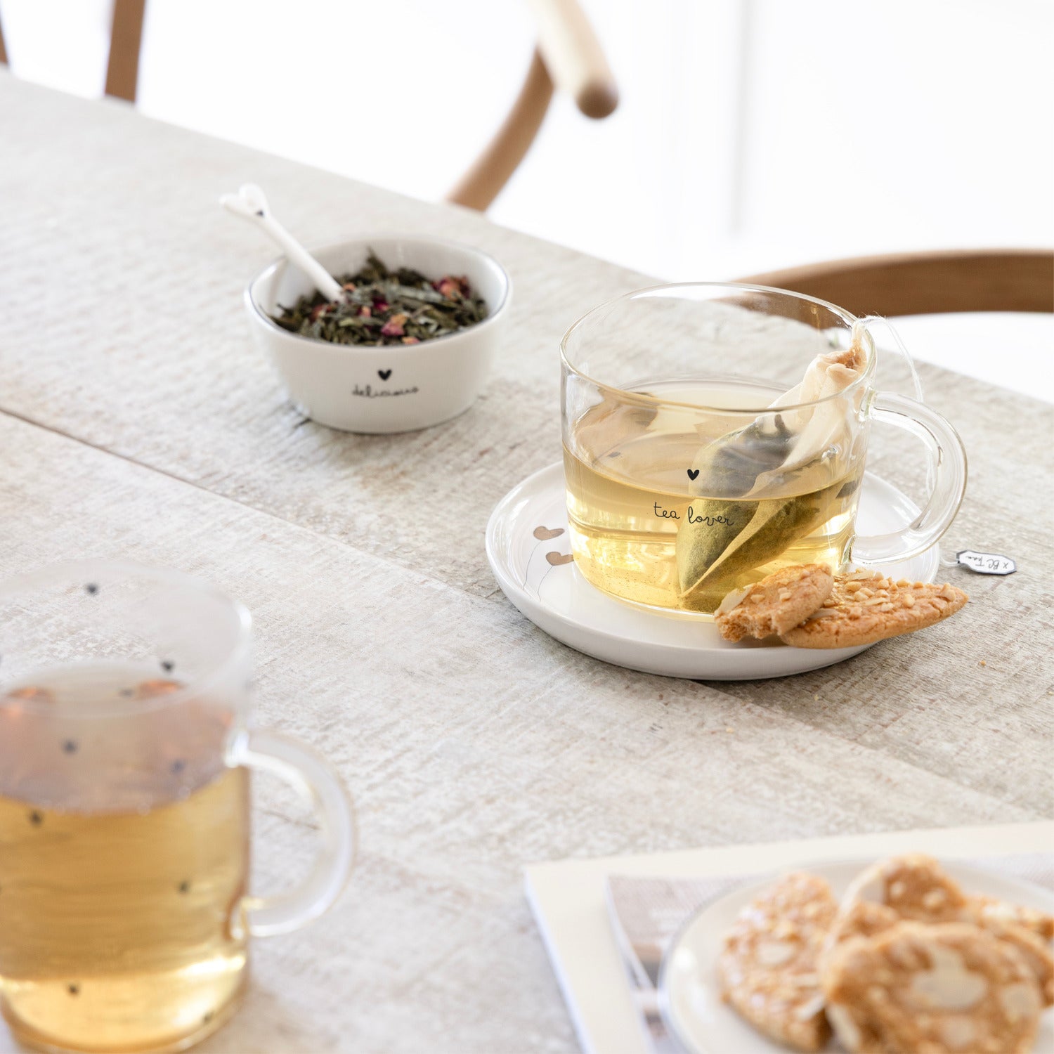 Tumbler "Tea - Heart" - M (Transparent)