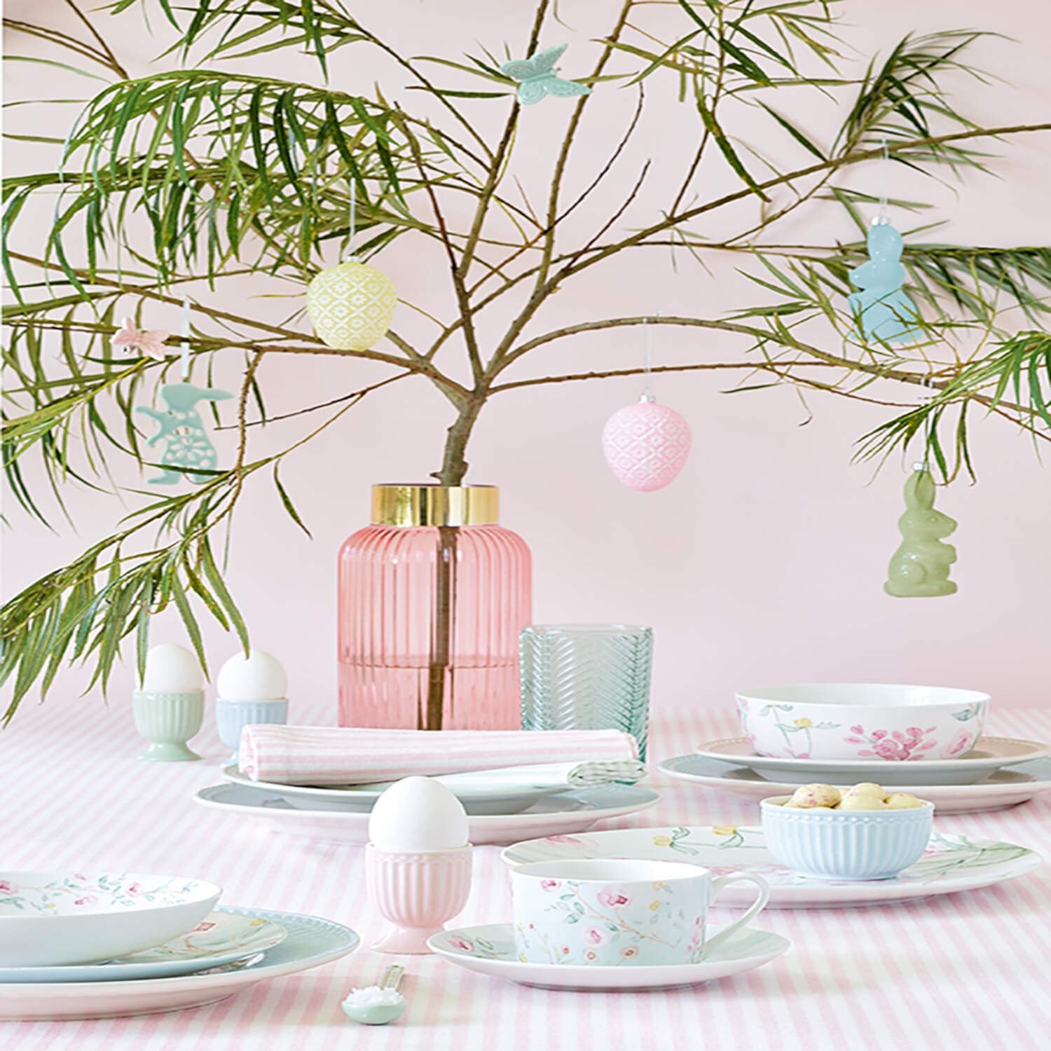 Deko-Anhänger "Glittery Rabbit" (Pale Blue)