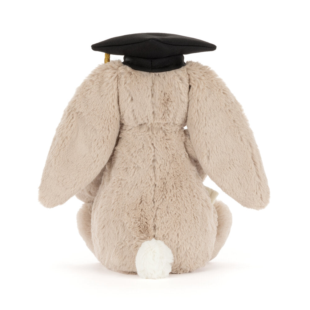 Kuscheltier Hase "Bashful - Graduation Outfit" - 9x12x31 cm (Beige)