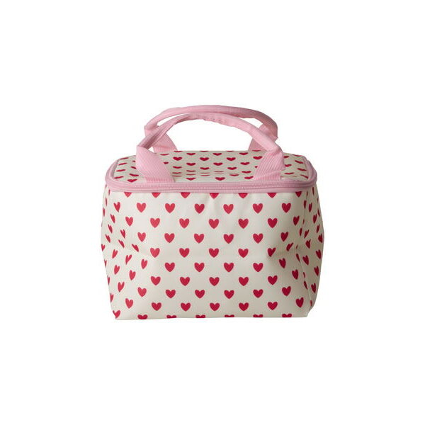 Kühltasche "Red Hearts" - S (Cream)