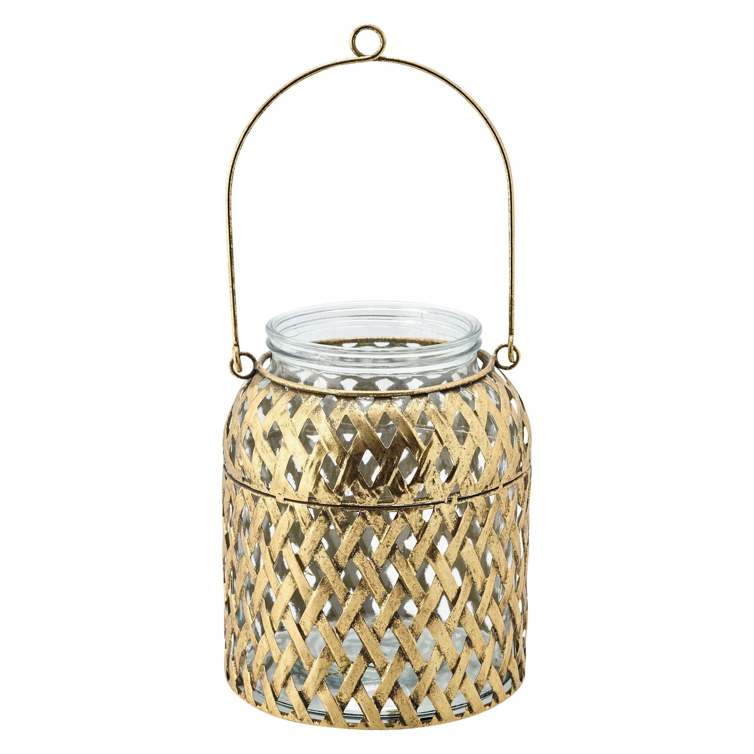 Laterne - 17x21 cm (Gold)