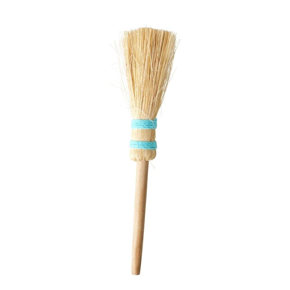 Handbesen aus Stroh (Blau) Rice