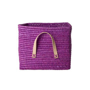 Korb "Raffia" - 30x30x25 cm (Prune)