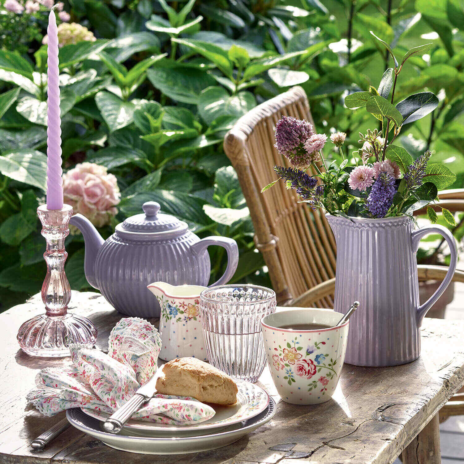 Henkeltasse "Alice" im 4er-Set - 7x7 cm (Lavender) GreenGate