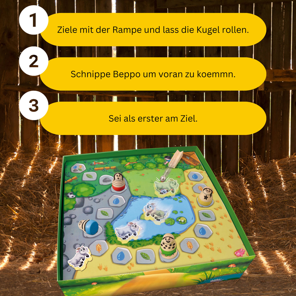 Magnetisches Spielbrett mit Spielbahn, Figuren und Rampen-Action, Teil der Jubiläumsausgabe