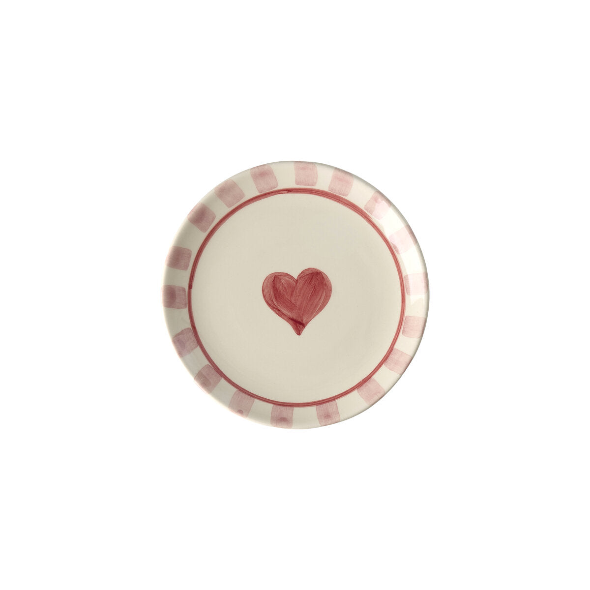 Teller aus Keramik "Heart" (Rot)