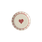 Teller aus Keramik "Heart" (Rot)
