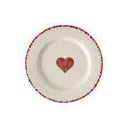 Essteller aus Keramik "Heart" (Rot)