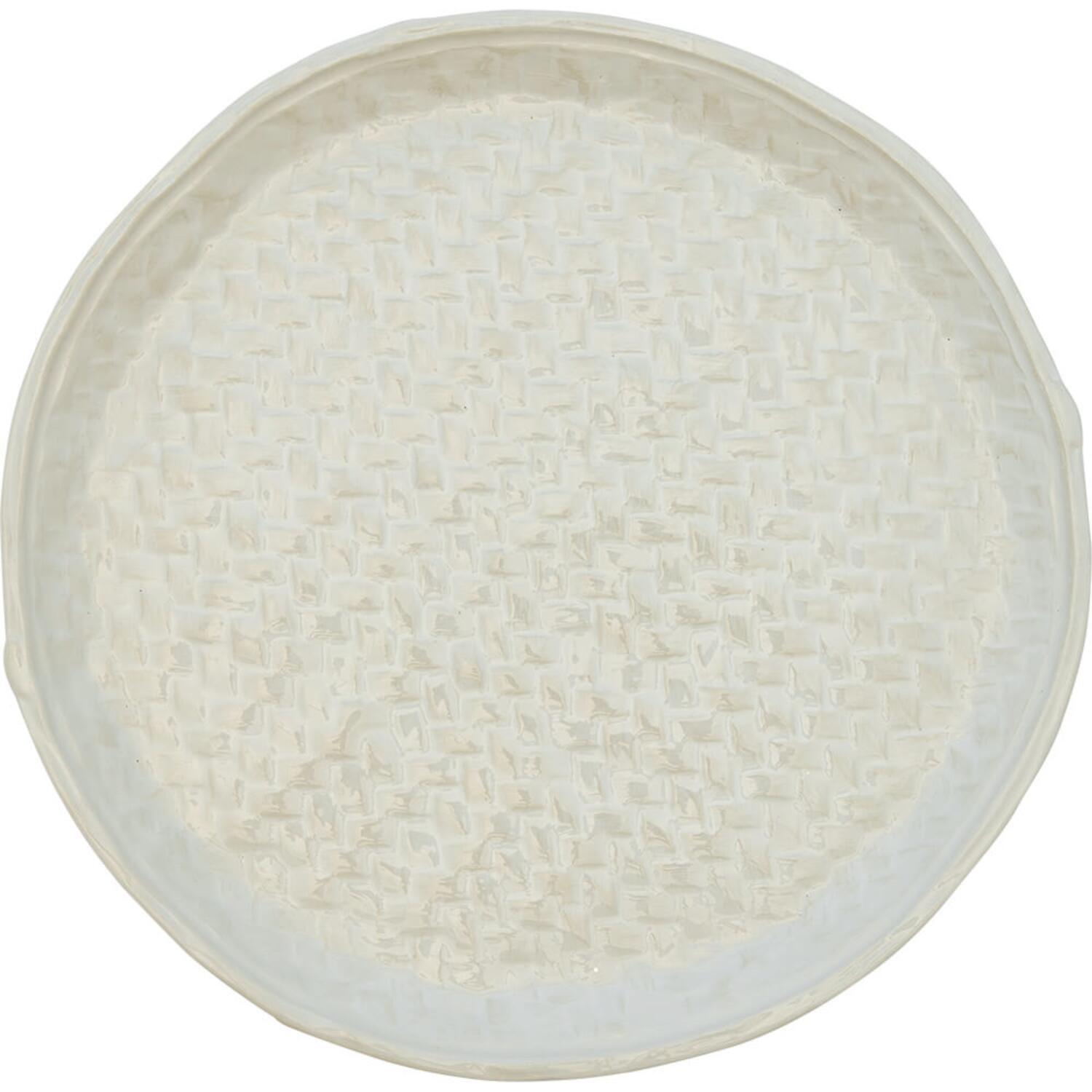 Essteller "Woven" - 27 cm (Off White)