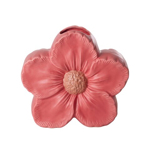 Keramikvase "Flower" - 21x8x19,5 cm (Rot)