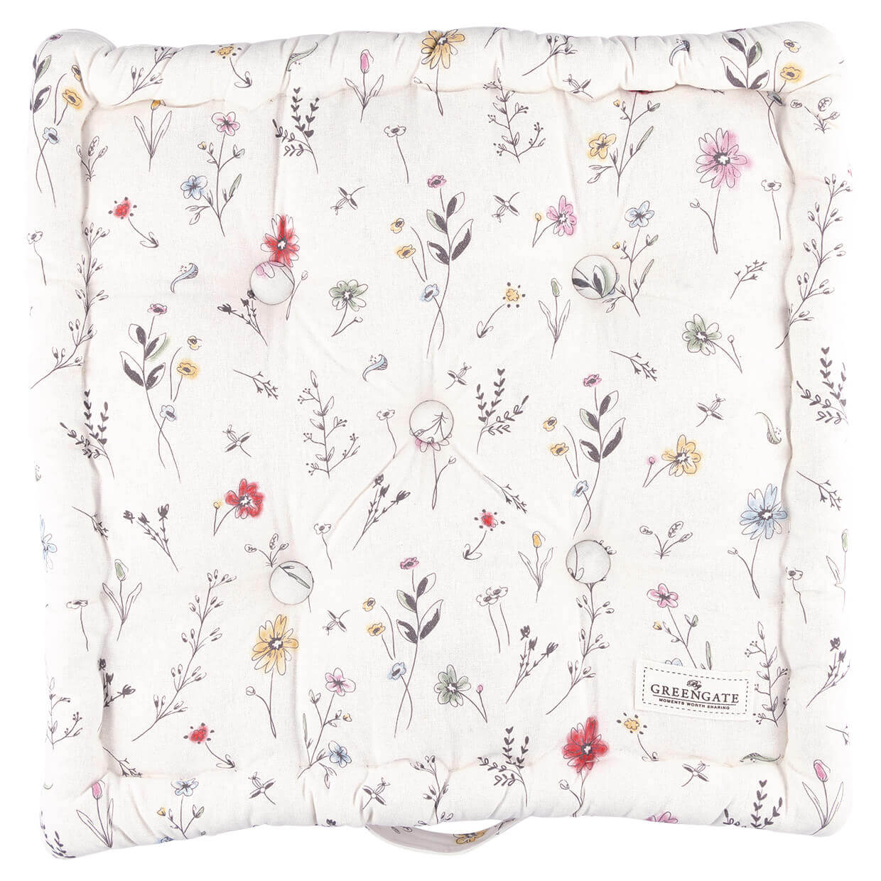 Boxkissen "Venissa" - 50x50x10 cm (Weiß)