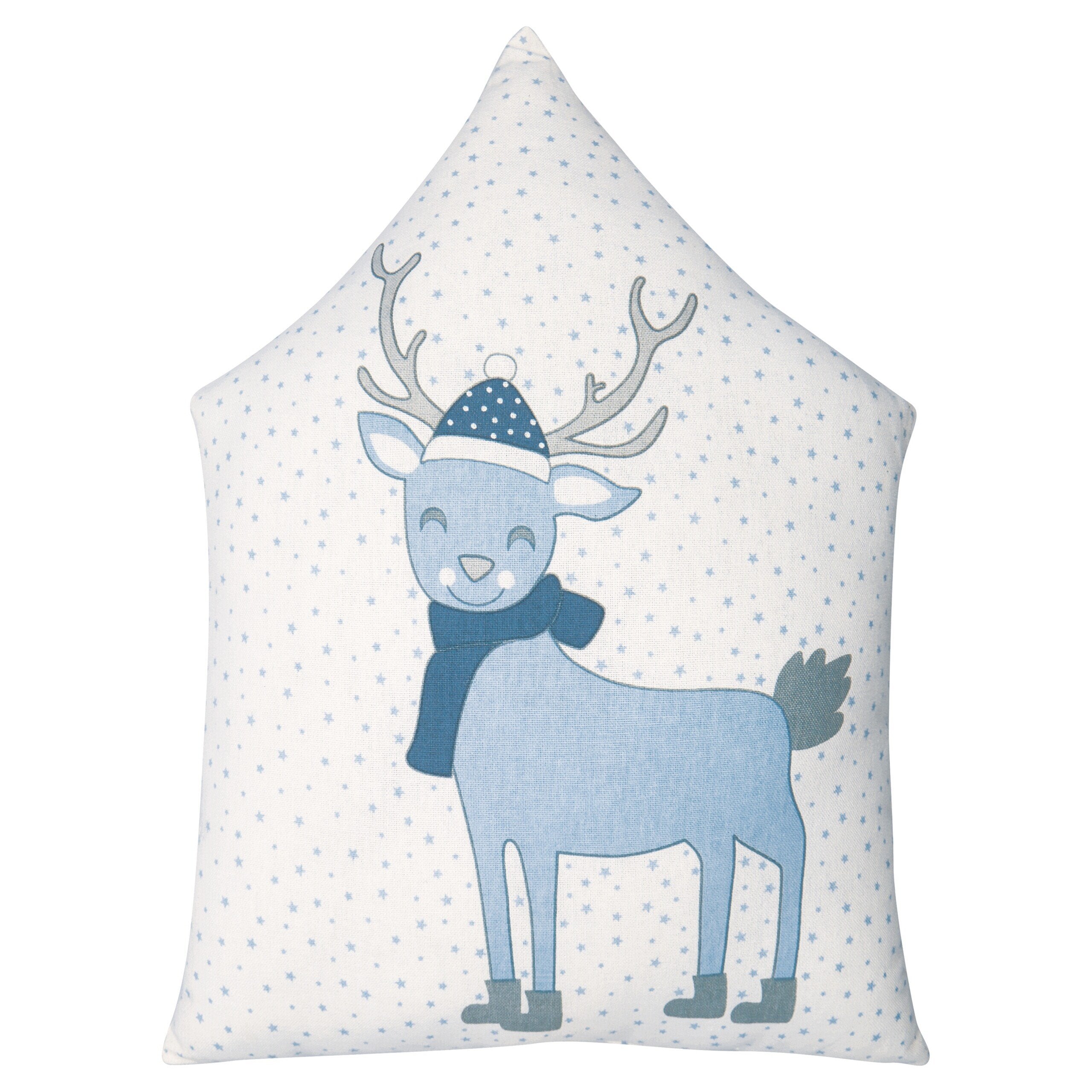 Kissenhülle mit Aufdruck "Deer" (Pale Blue) - 30x40cm