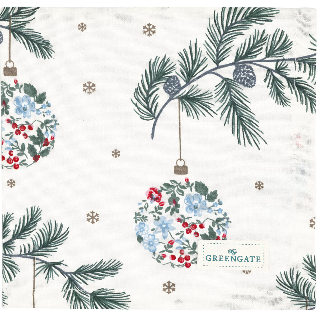 Stoffserviette "Joelle Xmas" - 40x40 cm (Weiß)