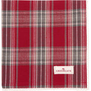 Stoffserviette mit Spitze "Elia" - 40x40 cm (Rot)